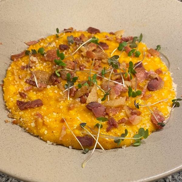 Risotto di Zucca e Crispie de Prosciutto di Parma — Italianino