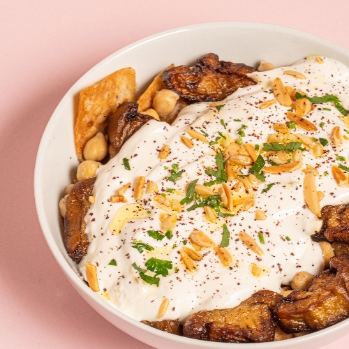 Eggplant Fatteh — Zaataria - Lebanese Eats, Lisboa