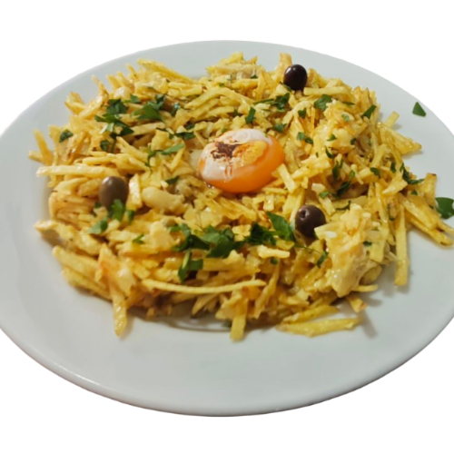 Bacalhau à Brás — No Largo há Tasca, Ericeira