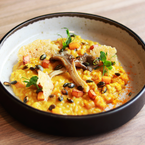 Risotto de abobrinha e cúrcuma — Legumes & outros Vícios, Coimbra