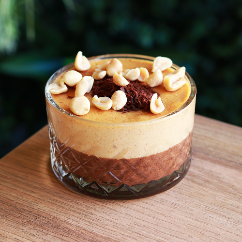 Mousse de manteiga de amendoim e chocolate negro — Legumes & outros Vícios, Coimbra