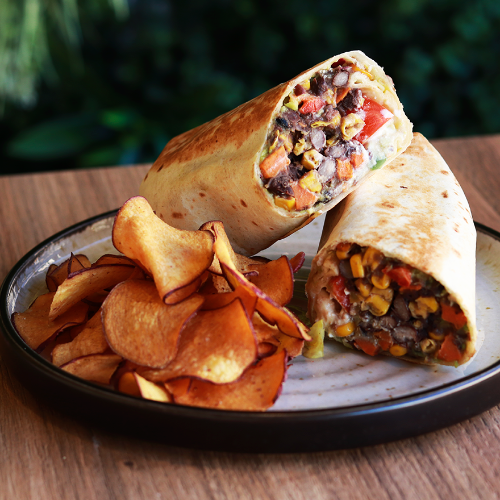 Burrito integral de feijão preto — Legumes & outros Vícios, Coimbra