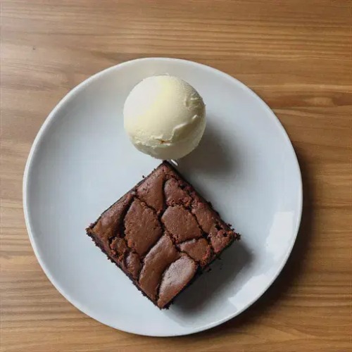 Brownie De Chocolate c/ gelado Baunilha — Oco Lumiar, Lisboa