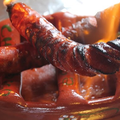 Linguiça de porco preto assada — Franguito da Guia - Steakhouse Évora, Évora